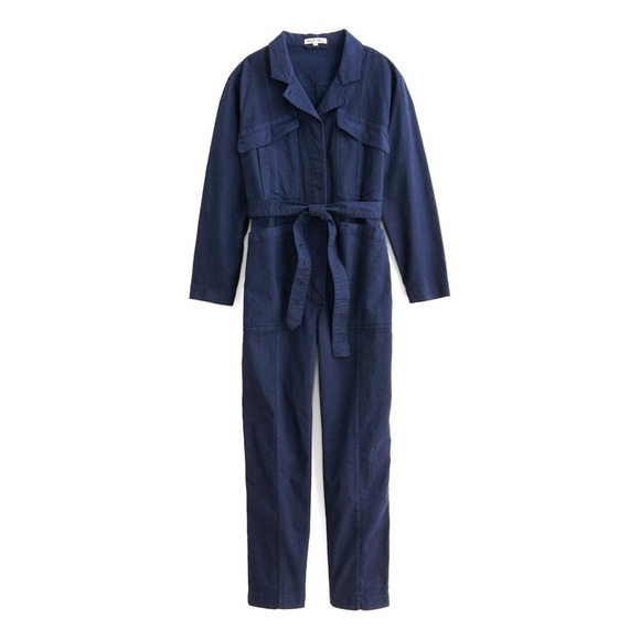 Alex Mill Women's Expedition Jumpsuit in Washed Twill Blue Size XS Utility - Picture 6 of 16
